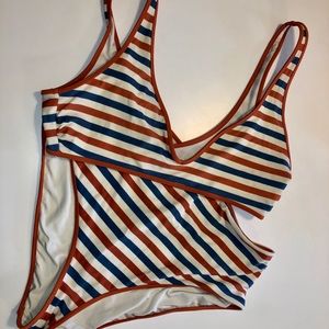 AERIE Striped bikini set
